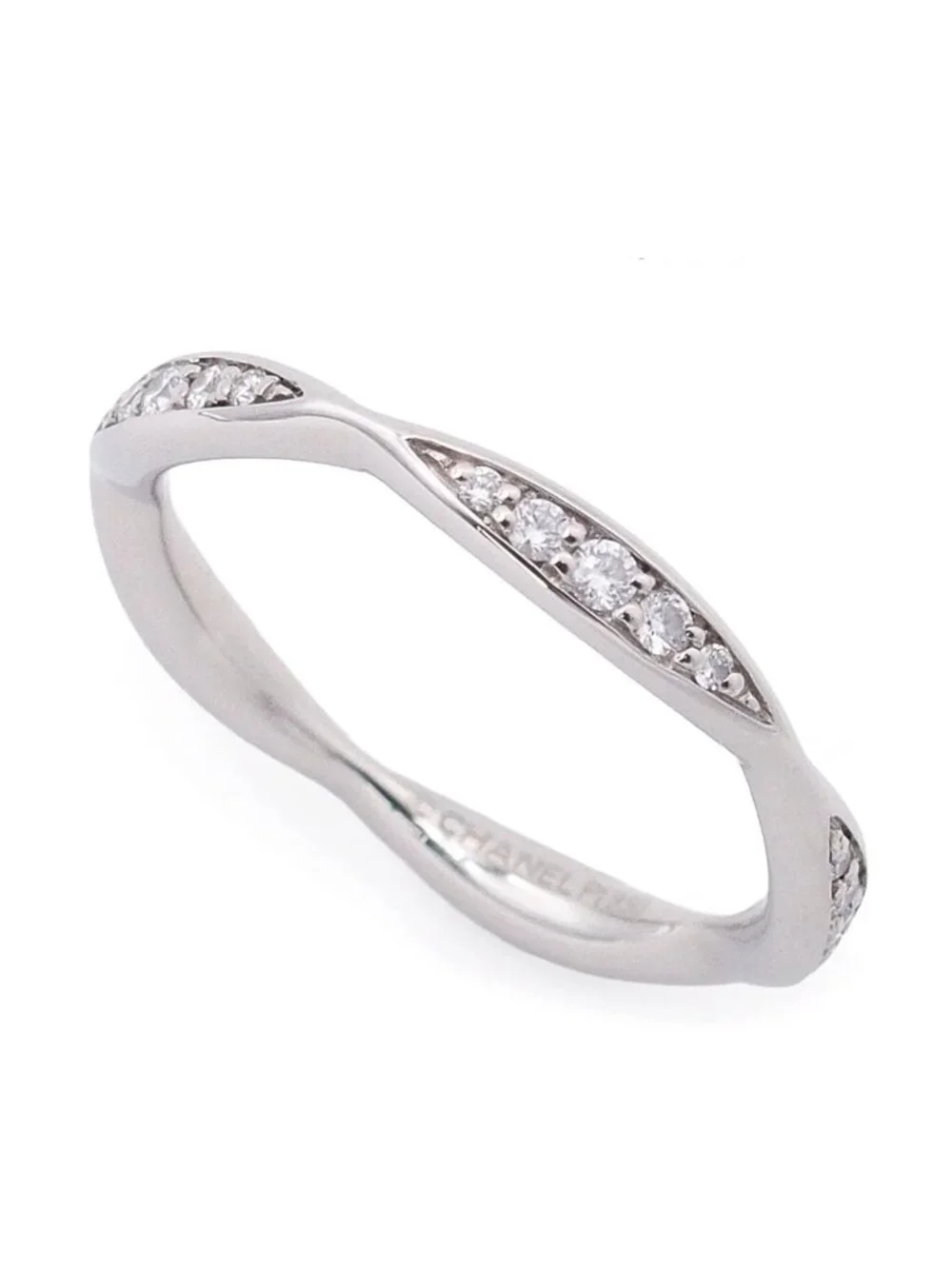Chanel Camellia Ring Platinum Diamond Full Eternity 48